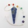 Lapis Lazuli Facet Pendulum With Chakra Chain 2