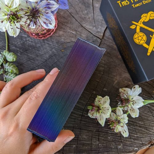 This Might Hurt Tarot Black Holographic Edge