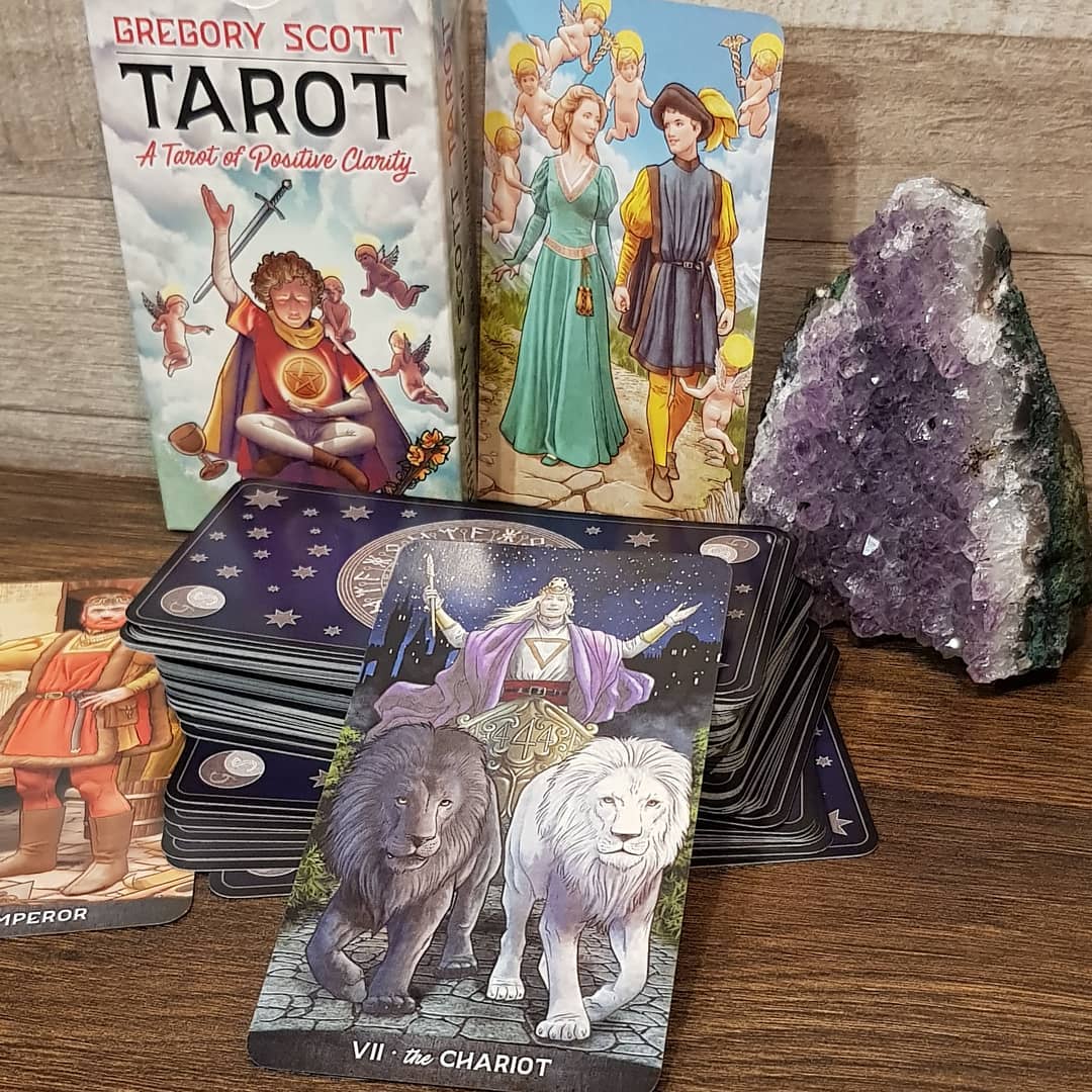 Cartes De Tarot Gregory Scott – 78 Cartes Avec Sac Velours – Jeu Divinatoire, Party Game – Taille Compacte