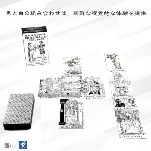 Black and White Rider Waite Tarot Deck - LT Tarot